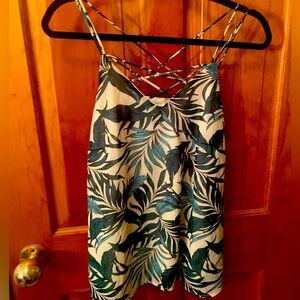 Floral thin strap top-tight around bust area-never worn because of that